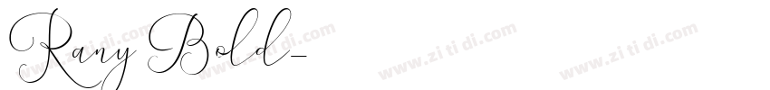 Rany Bold字体转换
